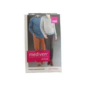 Medi Mediven Active Medical Compression Socks Calf Standard  Black  Size 15-20